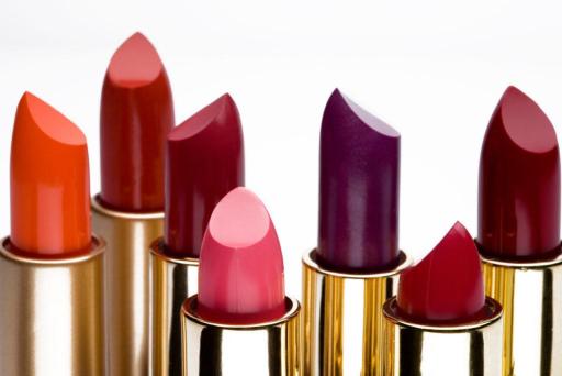 Close up photo of lipstick opened showing different colors 